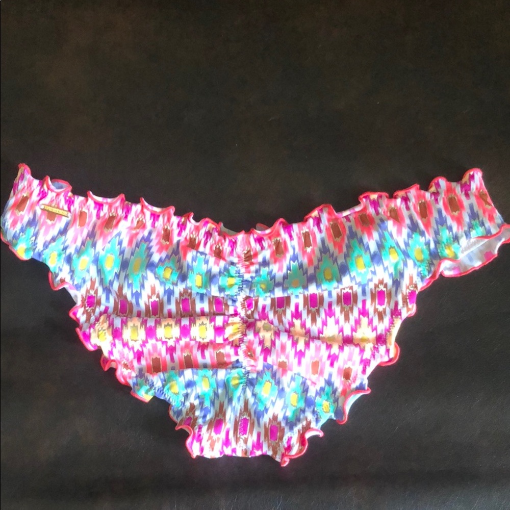 Colorful Ruffled Bikini Bottom - Picture 2 of 3
